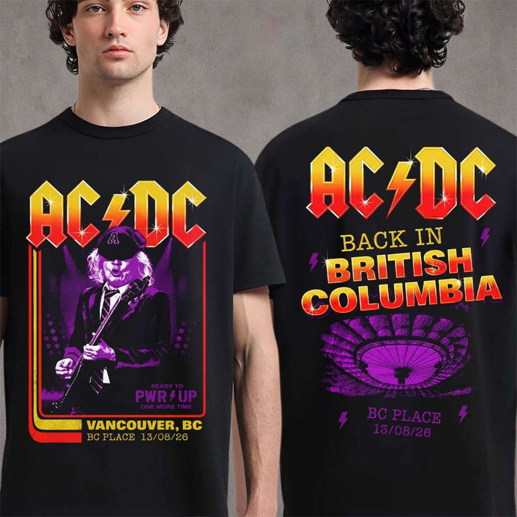 ACDC Vancouver BC Canada 2026 Event T-Shirt ACDC Merch Best Gifts For Music Lovers - Kdjoy
