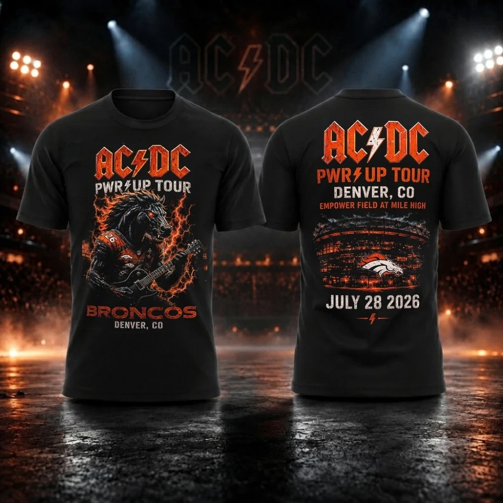 ACDC X Denver Broncos Merch ACDC Power Up Tour 2026 T-Shirt Denver Colorado Event Merch Gifts - Kdjoy ACDC X Denver Broncos Merch ACDC Power Up Tour 2026 T-Shirt Denver Colorado Event Merch Gifts - Kdjoy