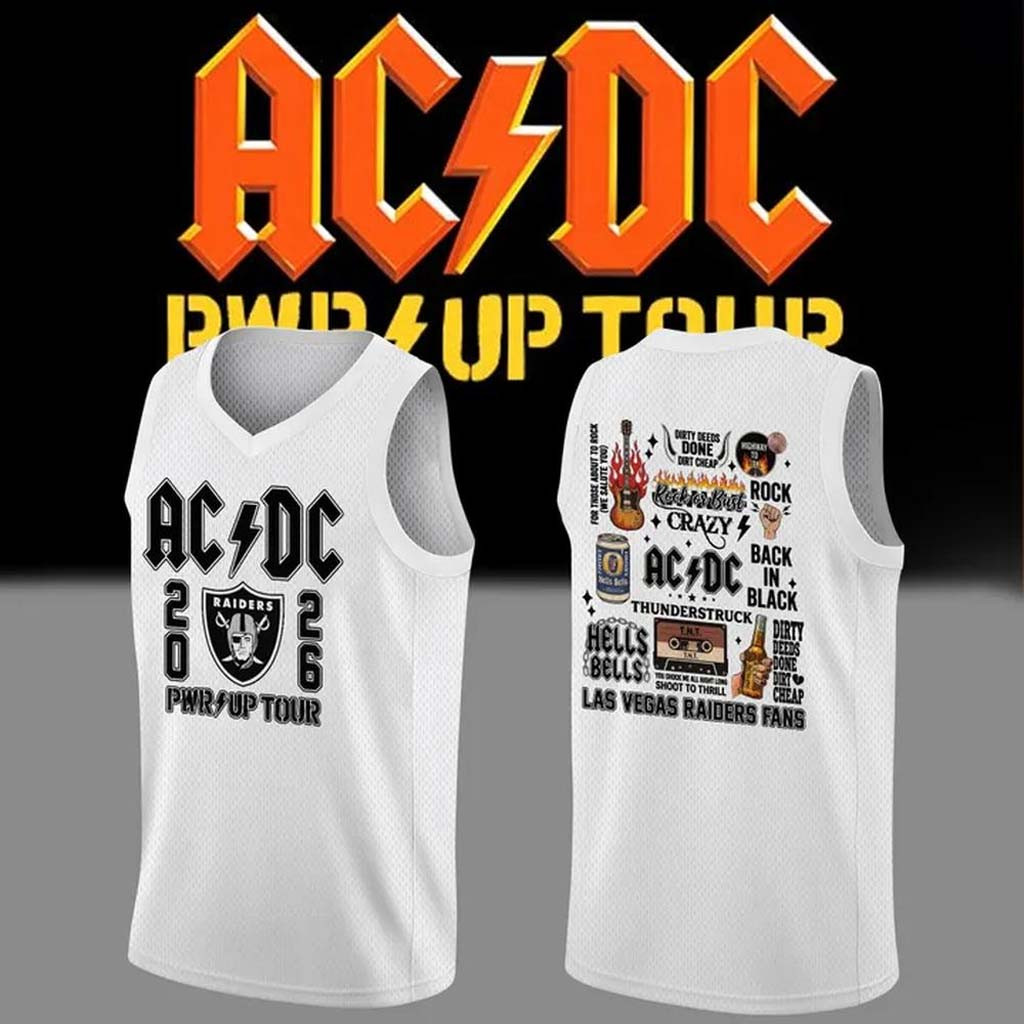 ACDC X Las Vegas Raiders Merch ACDC Power Up Tour 2026 Basketball Jersey LV Raiders Merch Gifts - Kdjoy ACDC X Las Vegas Raiders Merch ACDC Power Up Tour 2026 Basketball Jersey LV Raiders Merch Gifts - Kdjoy