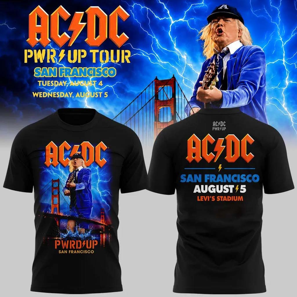 ACDC X San Francisco 49ers Merch Power Up Tour 2026 T-Shirt Levi's Stadium Shirt Fan Apparel - Kdjoy ACDC X San Francisco 49ers Merch Power Up Tour 2026 T-Shirt Levi's Stadium Shirt Fan Apparel - Kdjoy