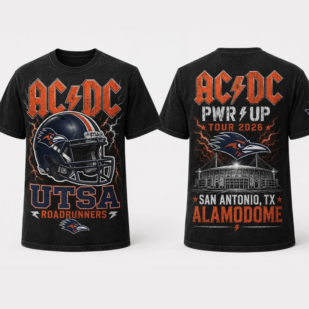 ACDC X UTSA Roadrunners Merch AC DC San Antonio Texas Event Shirt Rock Concert Apparel Fan Gift - Kdjoy ACDC X UTSA Roadrunners Merch AC DC San Antonio Texas Event Shirt Rock Concert Apparel Fan Gift - Kdjoy