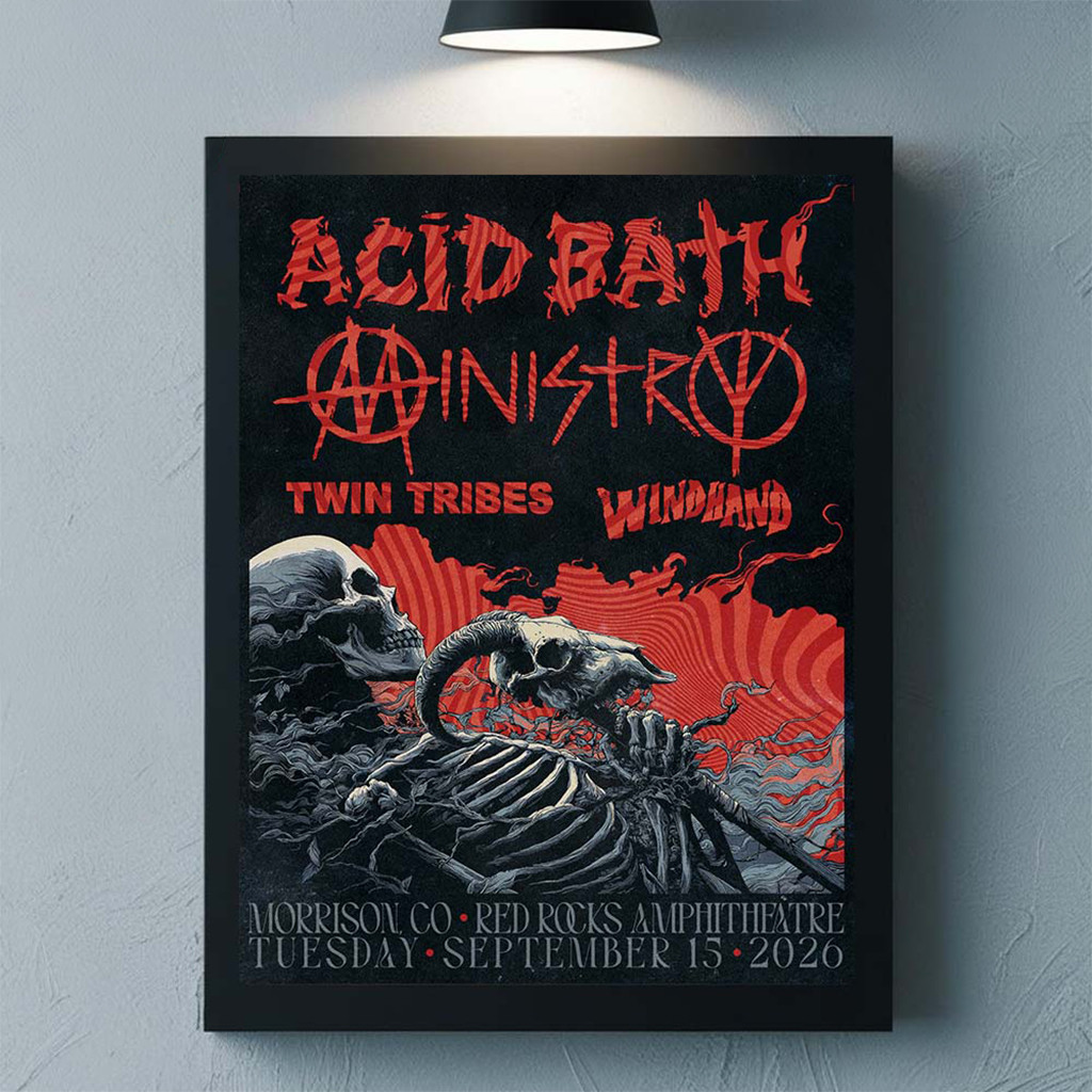 Acid Bath X Ministry With Twin Tribes And Windhand Red Rocks Amphitheatre Morrison CO 2026 Poster - Kdjoy