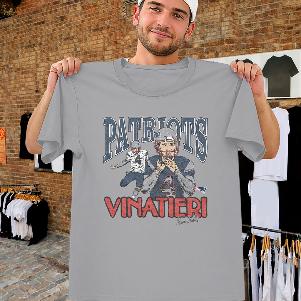 Adam Vinatieri Patriots Shirt Signature 4 Hall of Fame Football T-Shirt NE Patriots Merch