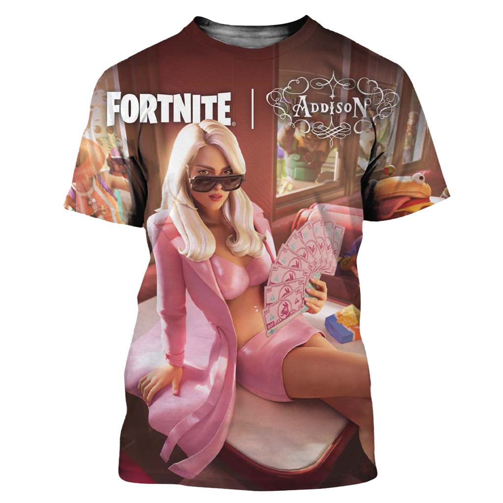 Addison Rae X Fortnite Merch Icon Series T-Shirt 2026 Addison Rae Merch Present For Dudes - Kdjoy