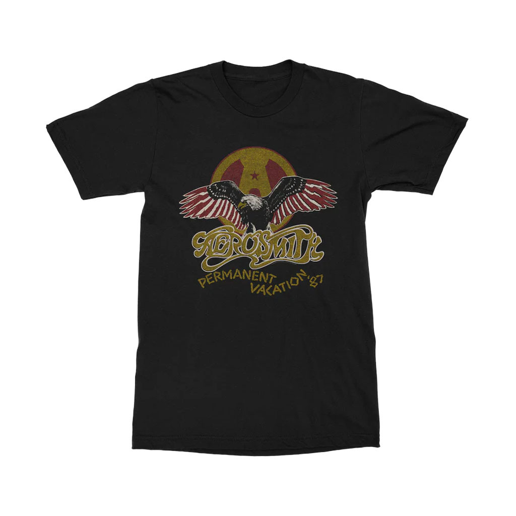 Aerosmith Merch 2026 Permanent Vacation '87 T-Shirt Eagle Shirt Gift For Rock Band Fans - Kdjoy