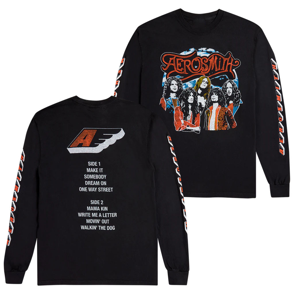 Aerosmith Merch 2026 The Legendary Debut Tracklist Long Sleeve Shirt Gift For Band Fans - Kdjoy