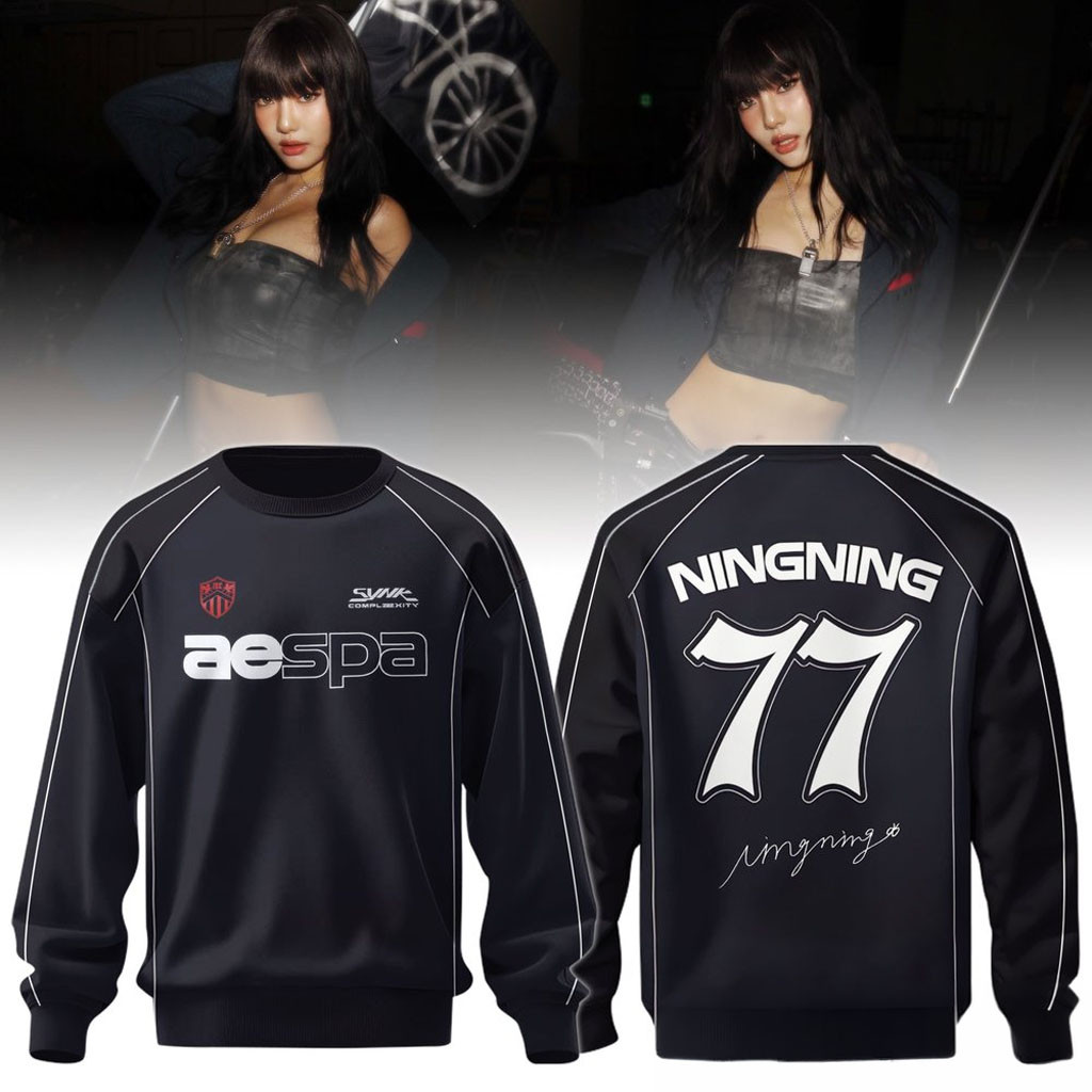 AESPA #77 Ningning SYNk COMPLExITY Tour Sweatshirt AESPA Merch Gift For Kpop Fans - Kdjoy