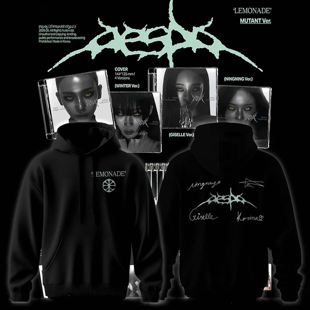 Aespa LEMONADE Black Hoodie Aespa Merchandise Presents For Music Lovers - Kdjoy