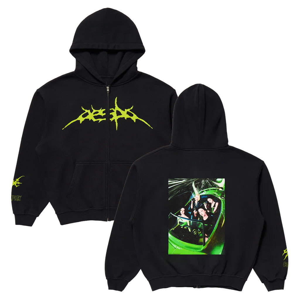 Aespa Merch 2026 Aespa X Complex Lemonade Zip Hoodie Black Present For Kpop Lovers - Kdjoy