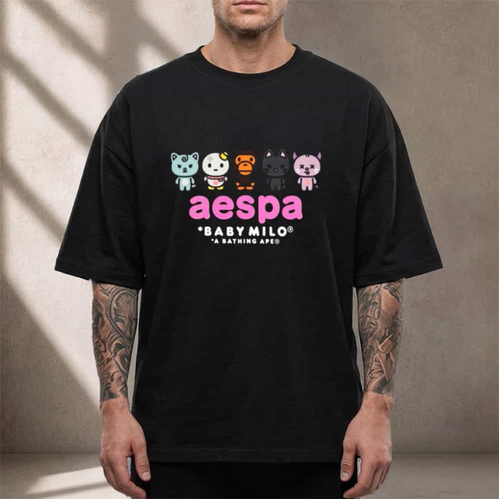 Aespa x BAPE Baby Milo T-Shirt Aespa Merch Presents For Music Lovers - Kdjoy Aespa x BAPE Baby Milo T-Shirt Aespa Merch Presents For Music Lovers - Kdjoy