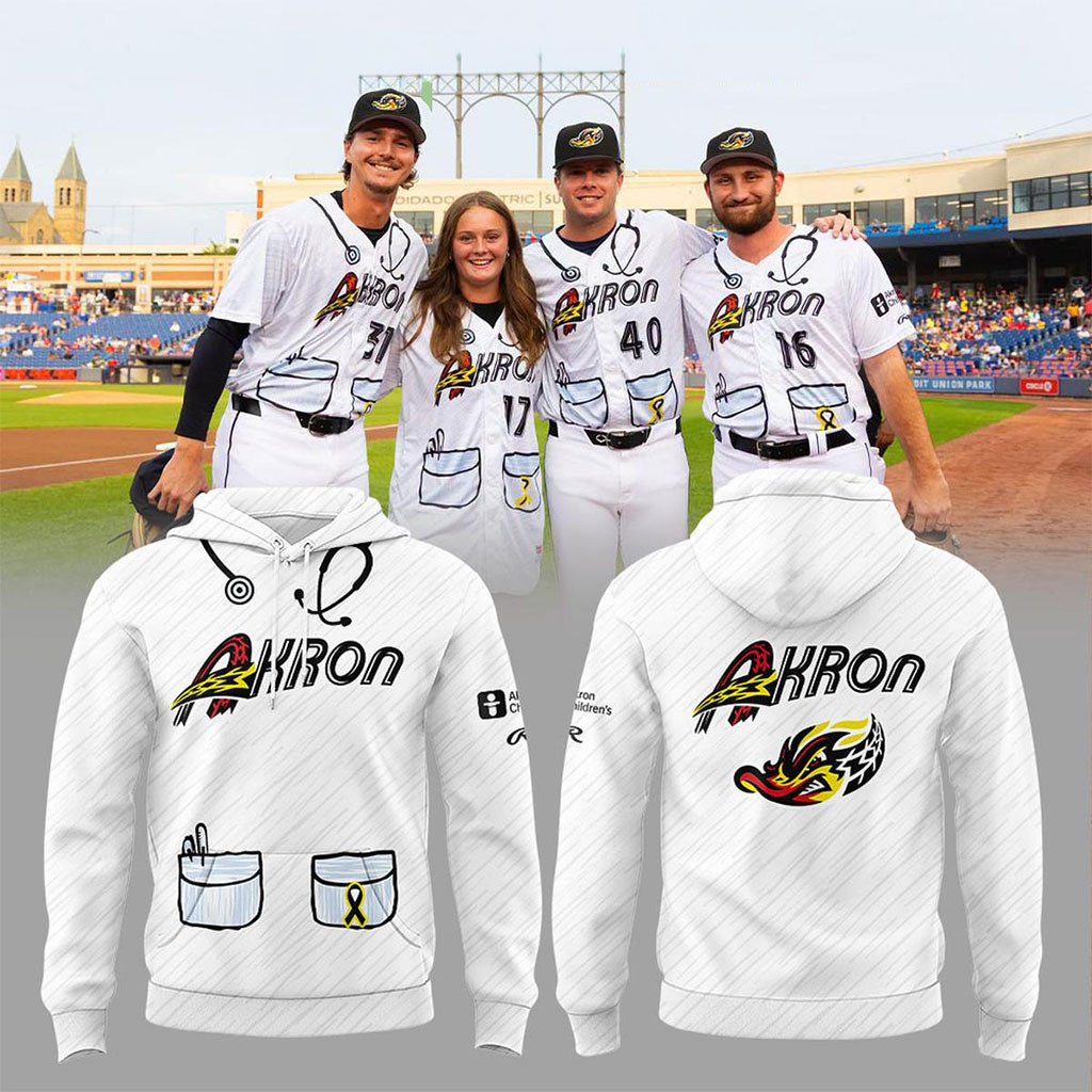 Akron RubberDucks Family Center Commemorative Hoodie 2026 Akron RubberDucks Merch Fan Gifts
