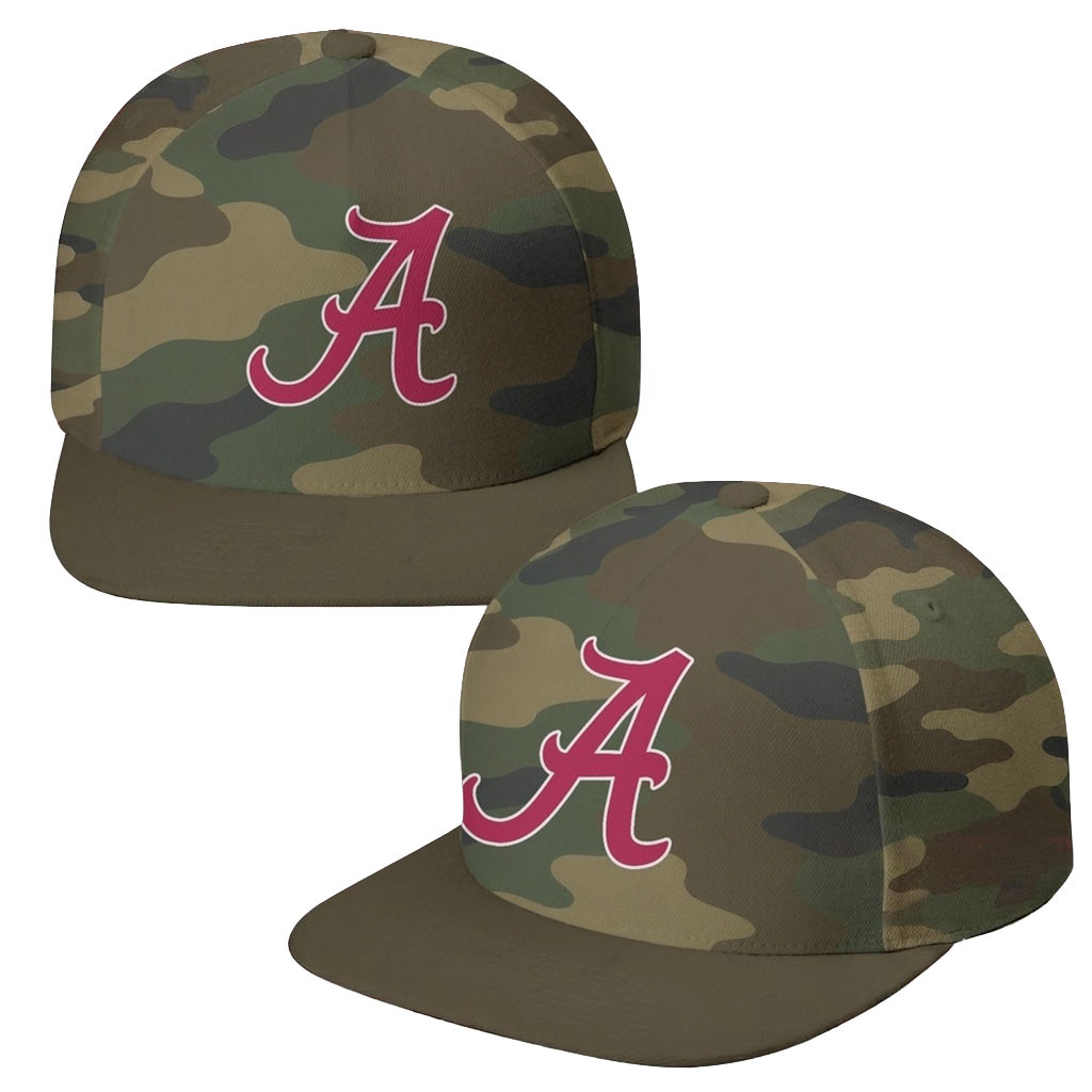 Alabama Crimson Tide Field Ops Camo Snapback Hat Alabama Crimson Tide Merch Gift For Brothers - Kdjoy