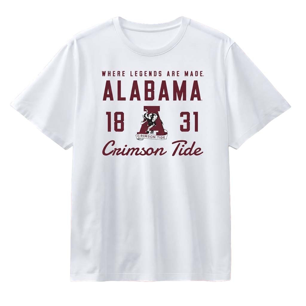 Alabama Crimson Tide Where Legends Are Made 18 31 T-Shirt Alabama Crimson Tide Merch Fan Gifts - Kdjoy