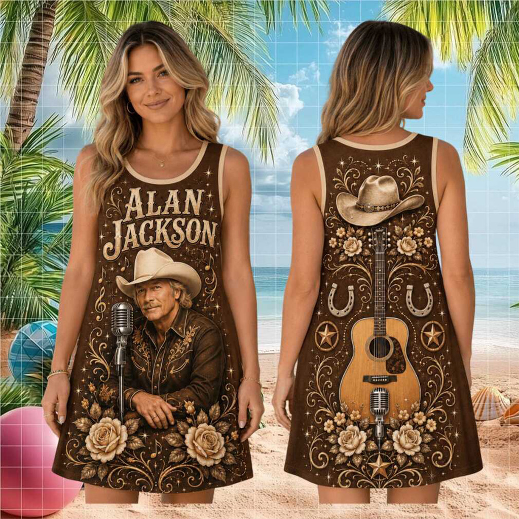 Alan Jackson Country Music Icon Sleeveless Dress 2026 Alan Jackson Merch Gift For Mother - Kdjoy