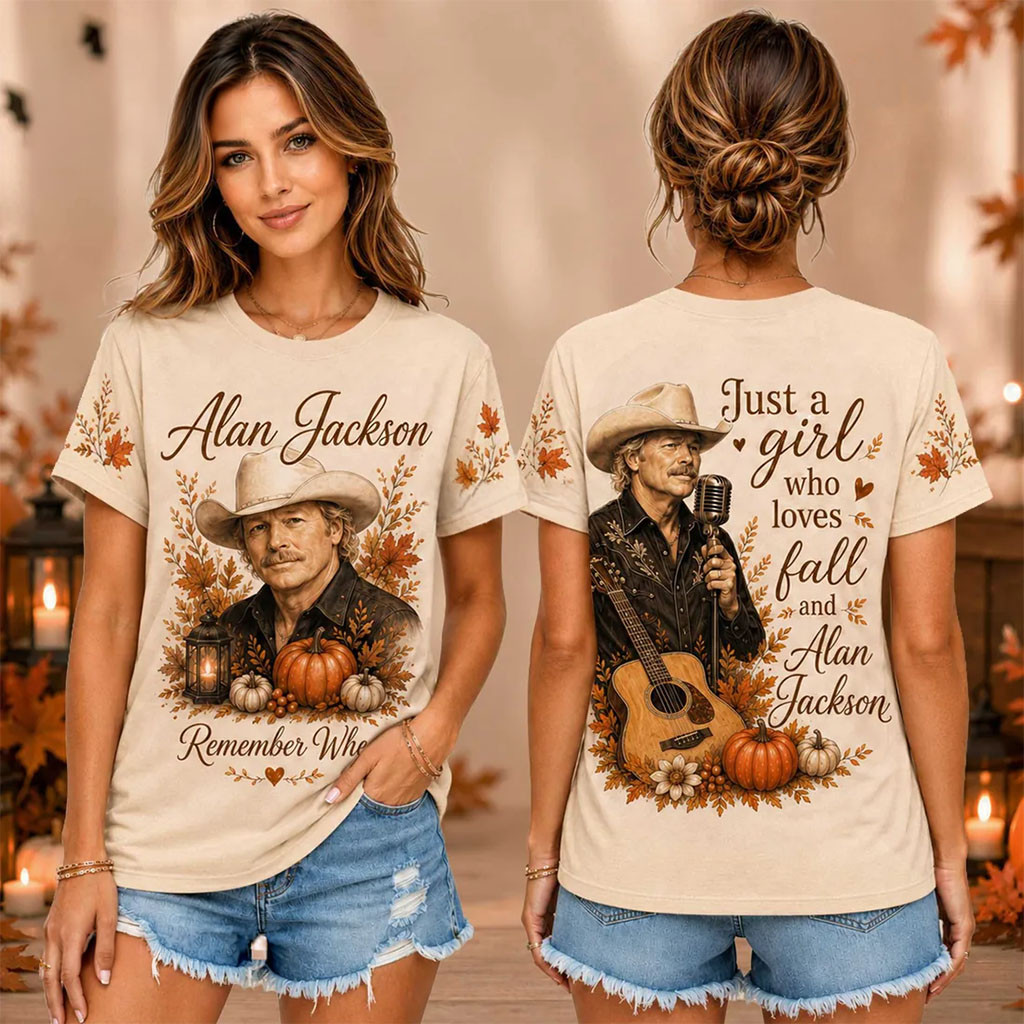 Alan Jackson Fall Pumpkin T-Shirt Alan Jackson Merch Autumn Clothing Gift For Music Lovers - Kdjoy