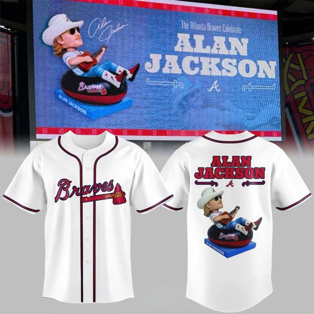 Alan Jackson X Atlanta Braves 2026 Baseball Jersey Alan Jackson Tour Merch Gifts For Music Fans - Kdjoy Alan Jackson X Atlanta Braves 2026 Baseball Jersey Alan Jackson Tour Merch Gifts For Music Fans - Kdjoy
