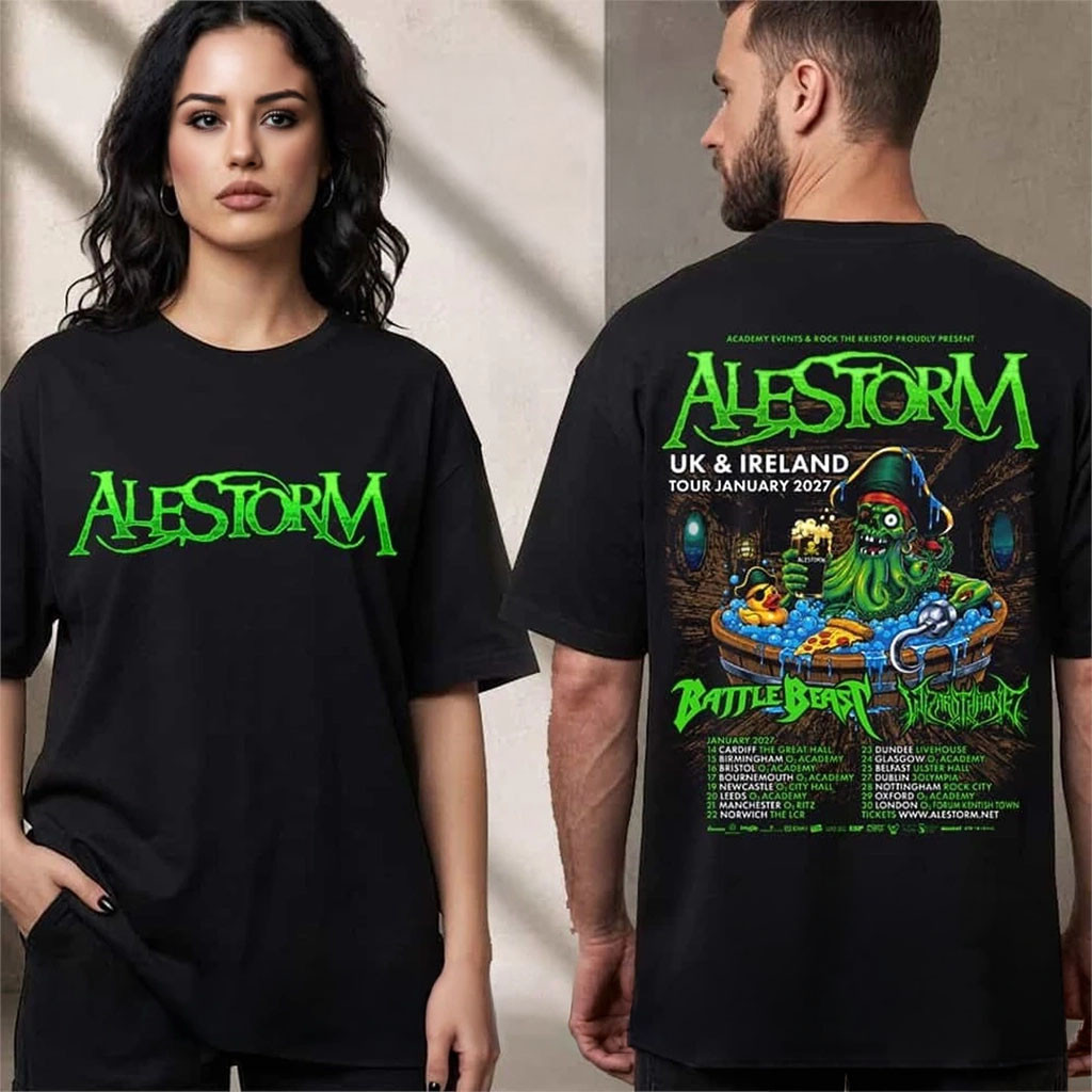 Alestorm Band UK And Ireland Tour January 2027 Schedule Tour Dates Shirt Alestorm Merch Gifts - Kdjoy