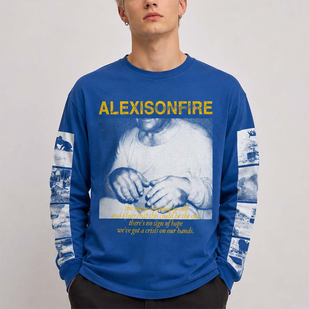 Alexisonfire Crisis 2026 Tour Merch 20 Years Blue Long Sleeve Shirt Gift Ideas For Music Lovers - Kdjoy