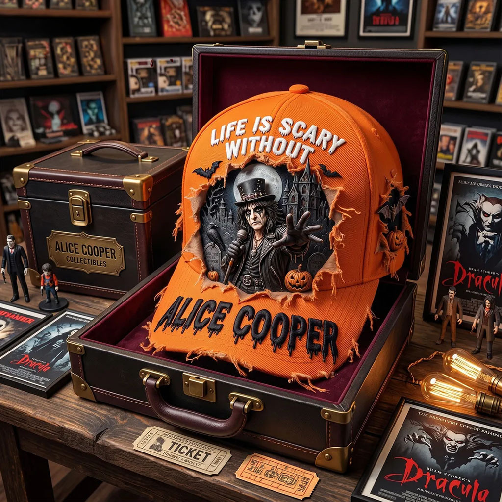 Alice Cooper Life Is Scary Without Orange Distressed Baseball Cap Alice Cooper Merch Him Gifts - Kdjoy Alice Cooper Life Is Scary Without Orange Distressed Baseball Cap Alice Cooper Merch Him Gifts - Kdjoy