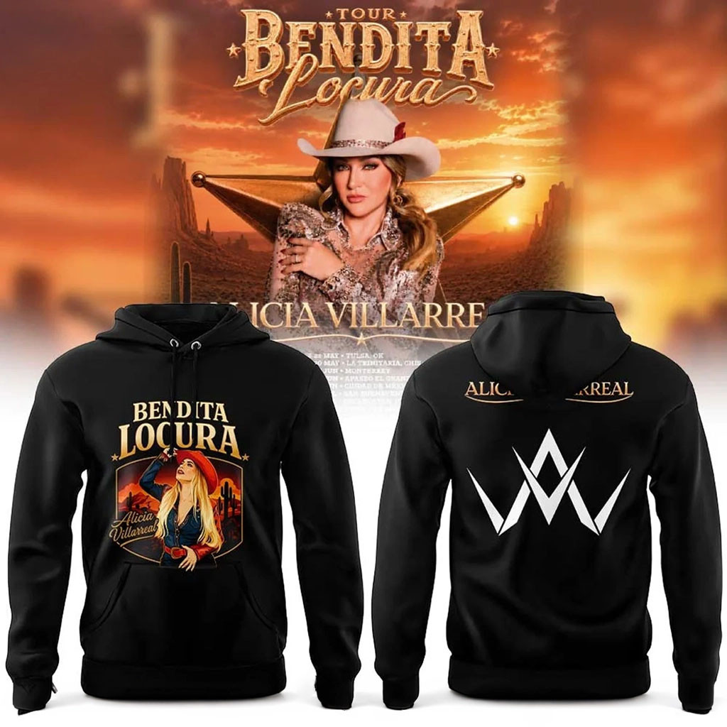 Alicia Villarreal Bendita Locura Tour 2026 Hoodie Alicia Villarreal Merch Present For Fans - Kdjoy