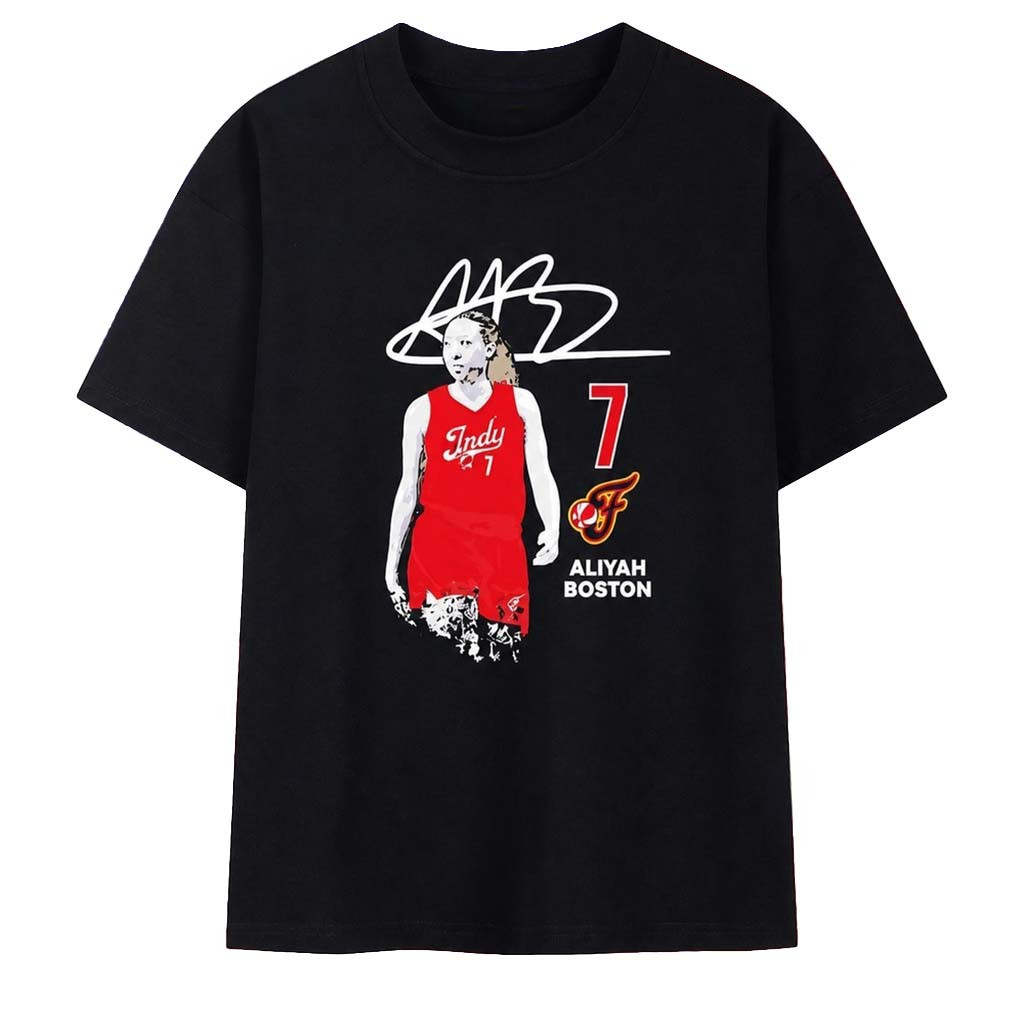 Aliyah Boston Indiana Fever #7 Signature T-Shirt Aliyah Boston Merch Gift For Basketball Fans - Kdjoy