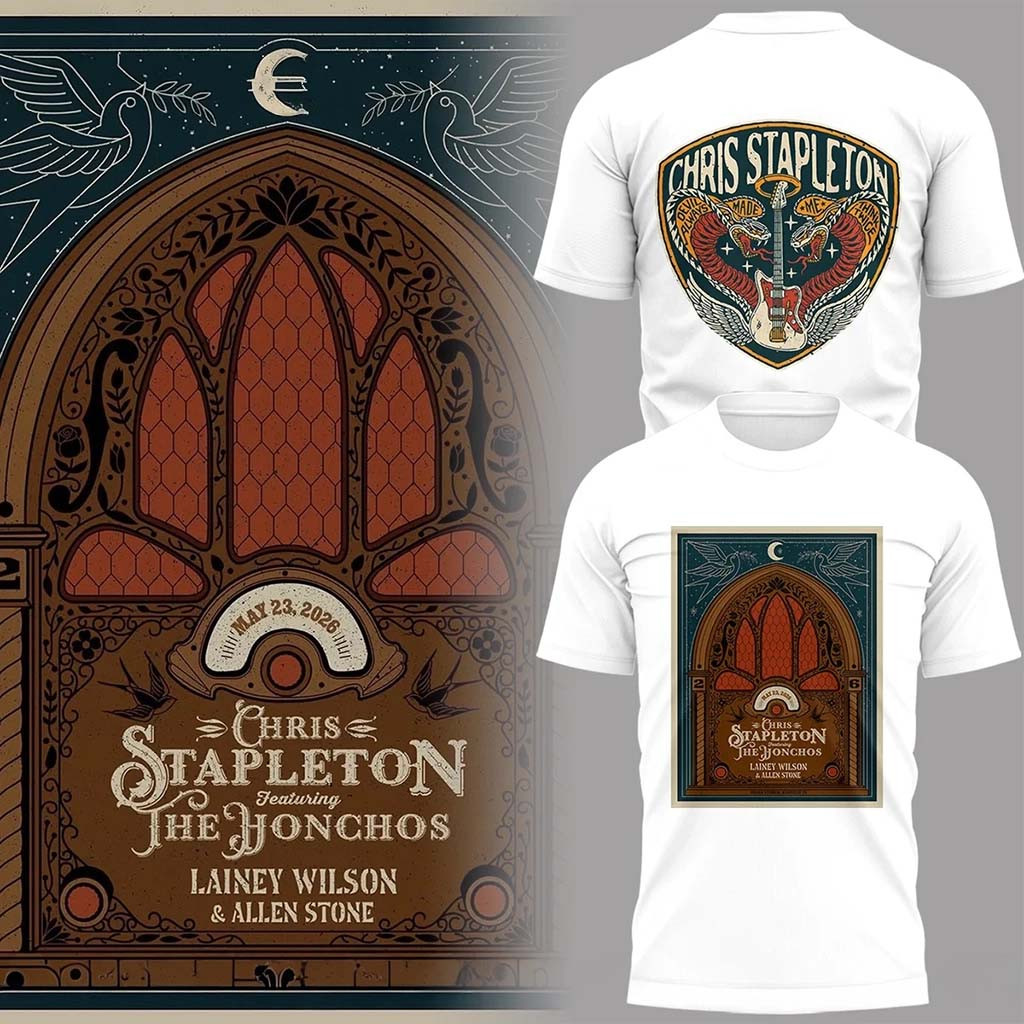 All American Road Show 2026 Chris Stapleton Merch Chris Stapleton Featuring The Honchos Shirt - Kdjoy