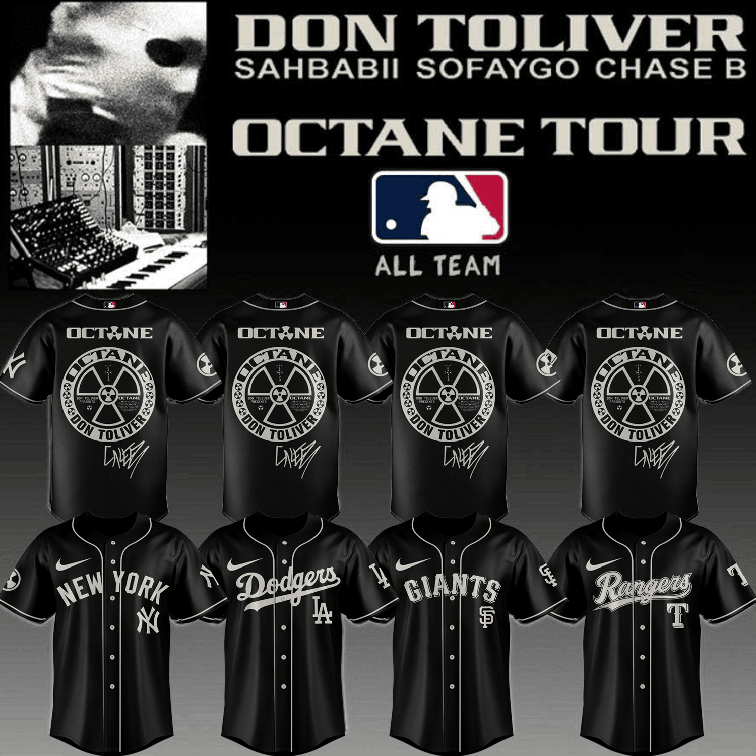 All Baseball Team X Don Toliver Octane Tour Jersey Don Toliver Tour Merch 2026 Gift For Fans - Kdjoy
