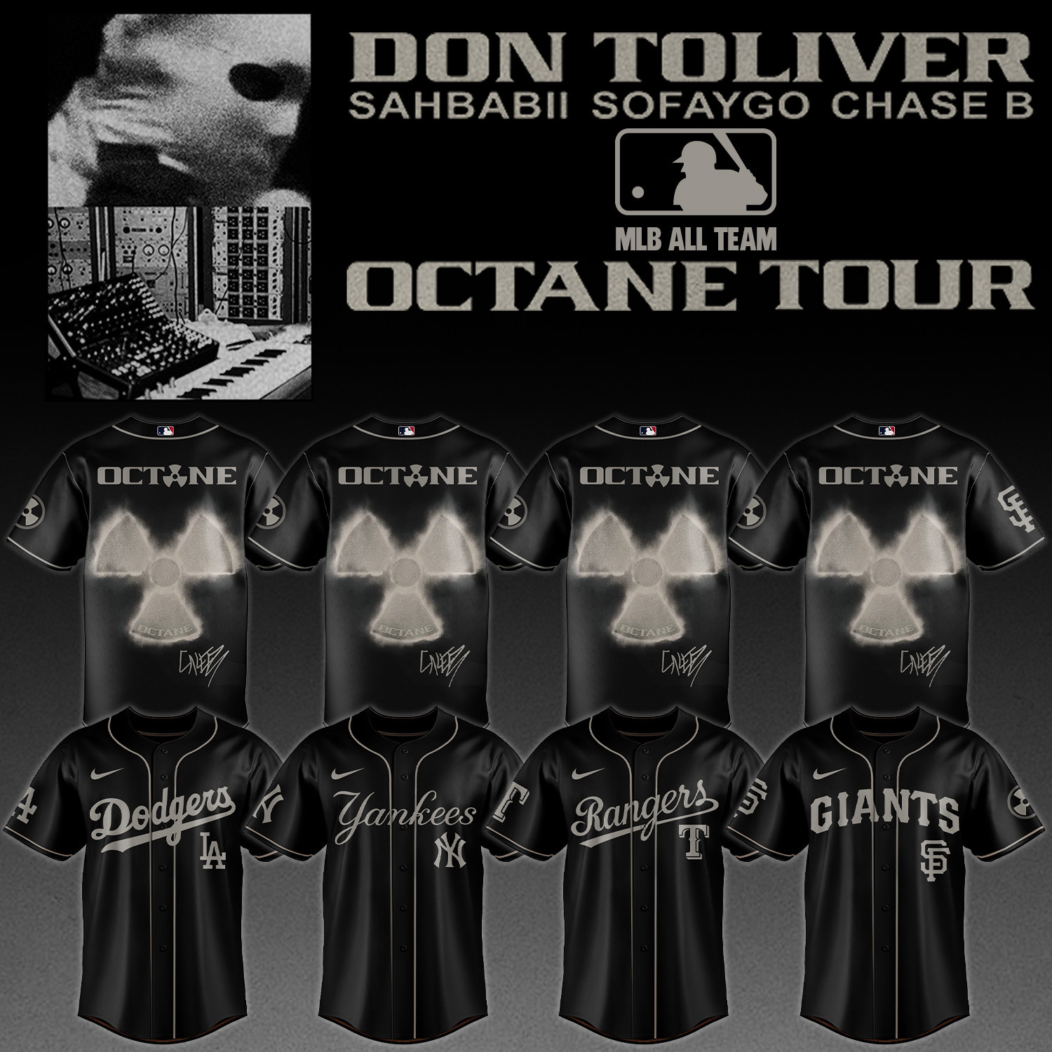 All Baseball Team X Don Toliver Octane Tour Jersey Signed Don Toliver Tour Merch Rap Fan Gifts - Kdjoy
