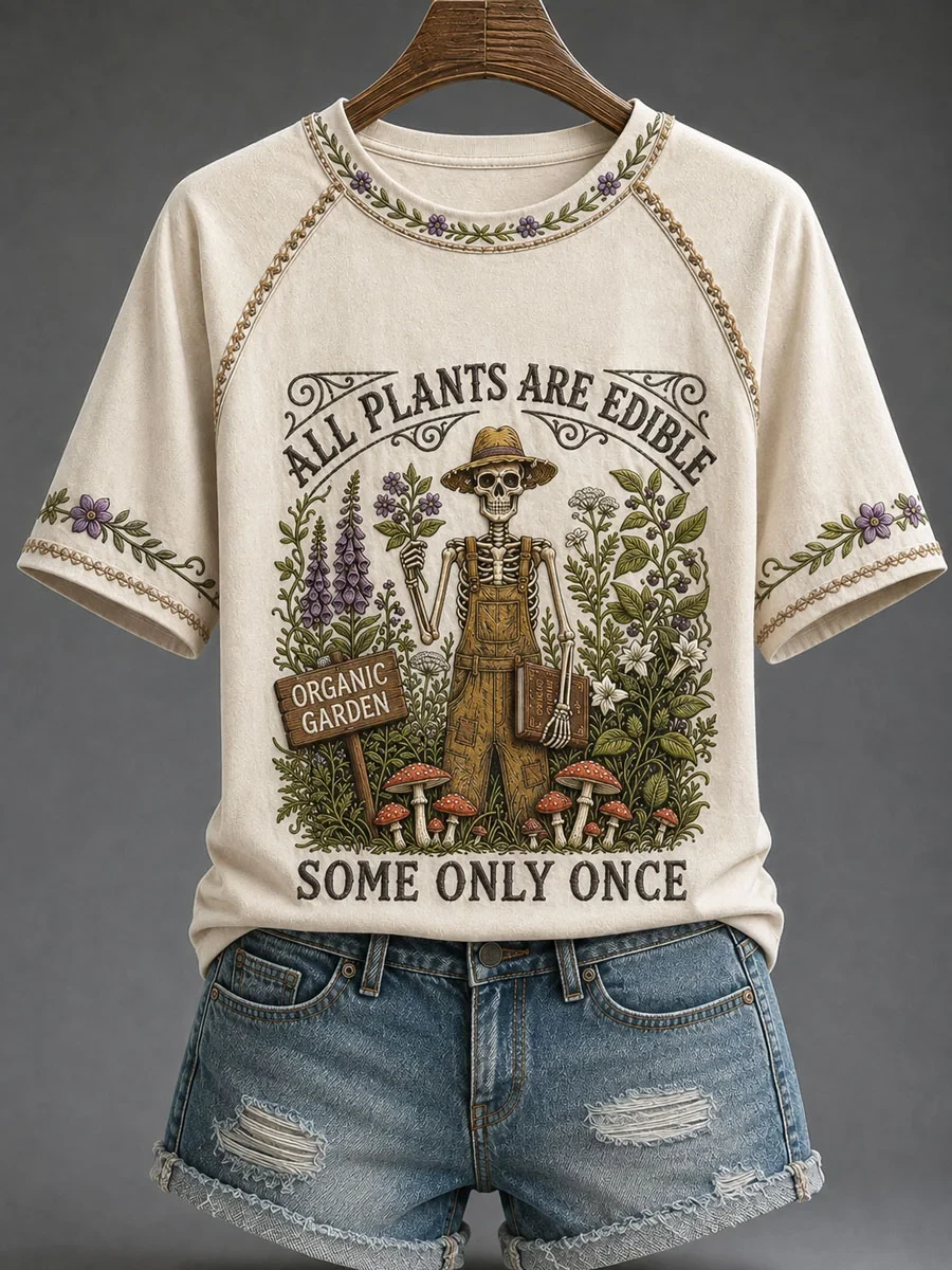All Plants Are Edible Some Only Once T-Shirt Funny Halloween Outfits Gift For Gardener - Kdjoy All Plants Are Edible Some Only Once T-Shirt Funny Halloween Outfits Gift For Gardener - Kdjoy