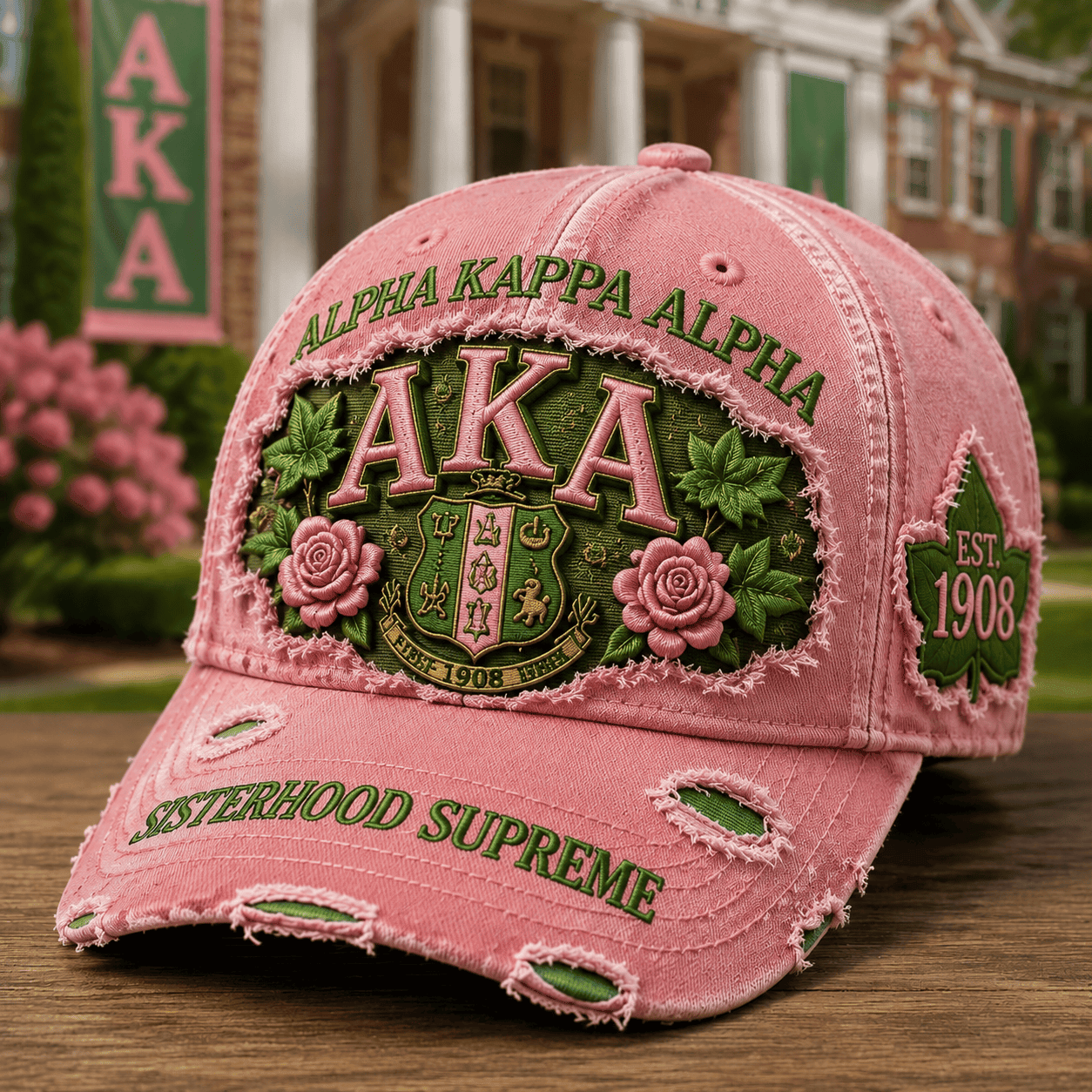 Alpha Kappa Alpha AKA Est 1908 Hat Pink Alpha Kappa Alpha Merch Gifts For Her - Kdjoy