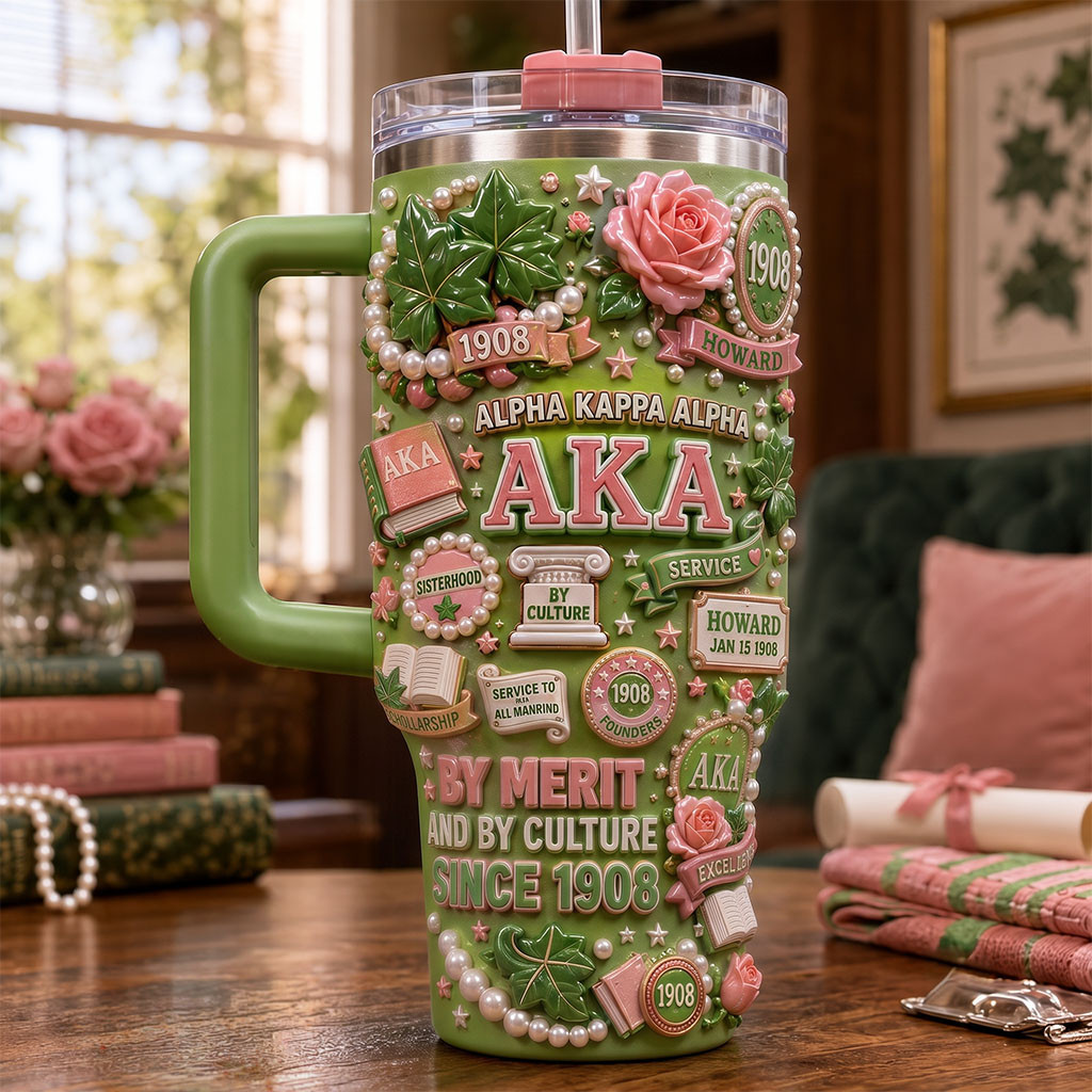 Alpha Kappa Alpha Merch AKA By Merit And By Culture Since 1908 Tumbler Gifts For Friends