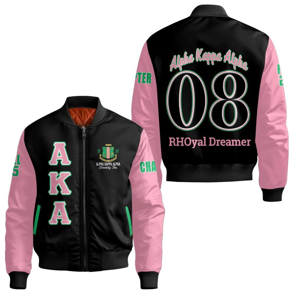 Alpha Kappa Alpha RHOyal Dreamer Bomber Jacket AKA Merch Gifts For Her - Kdjoy