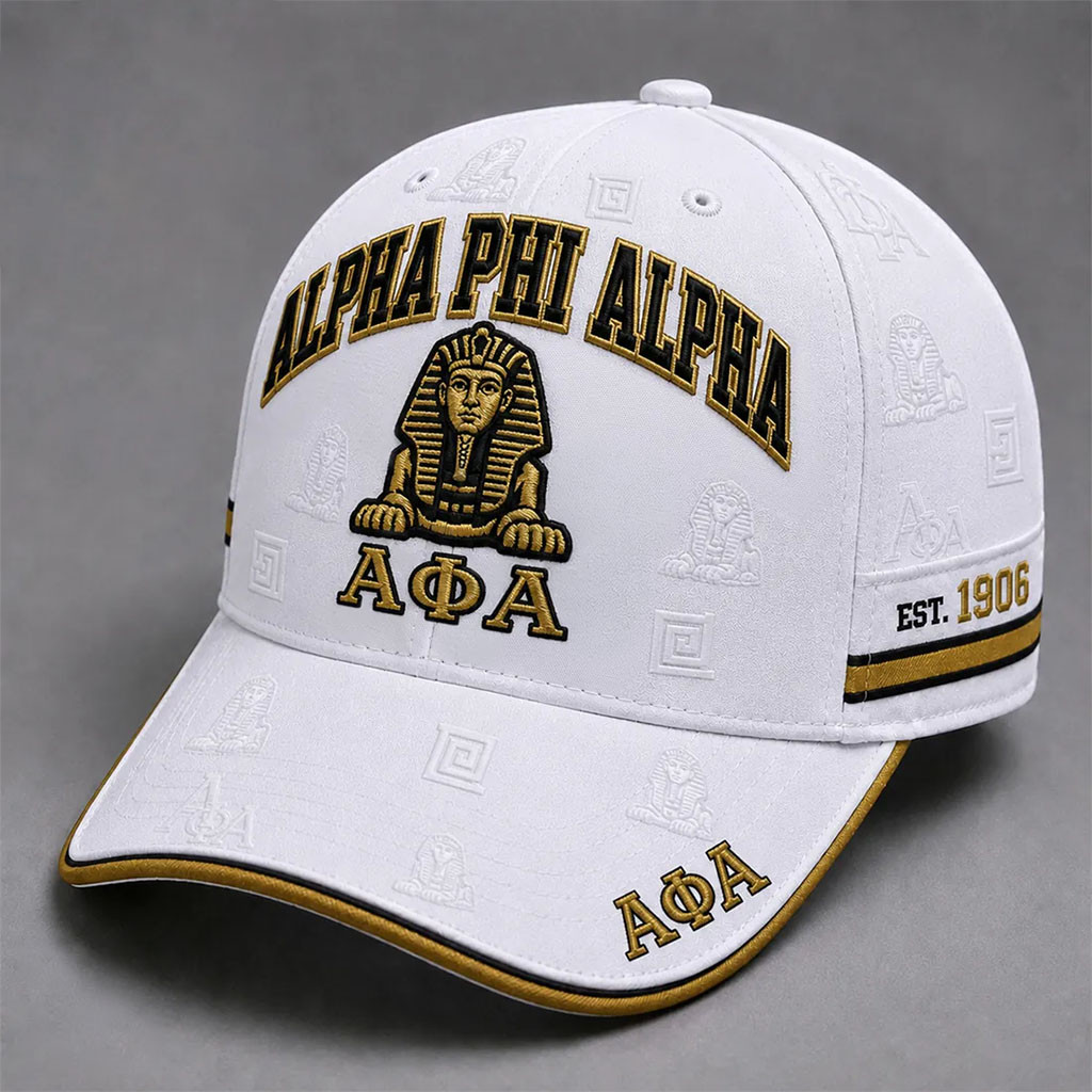 Alpha Phi Alpha Est 1906 Sphinx White Baseball Cap Alpha Phi Alpha Merch Gift Ideas For Husband - Kdjoy