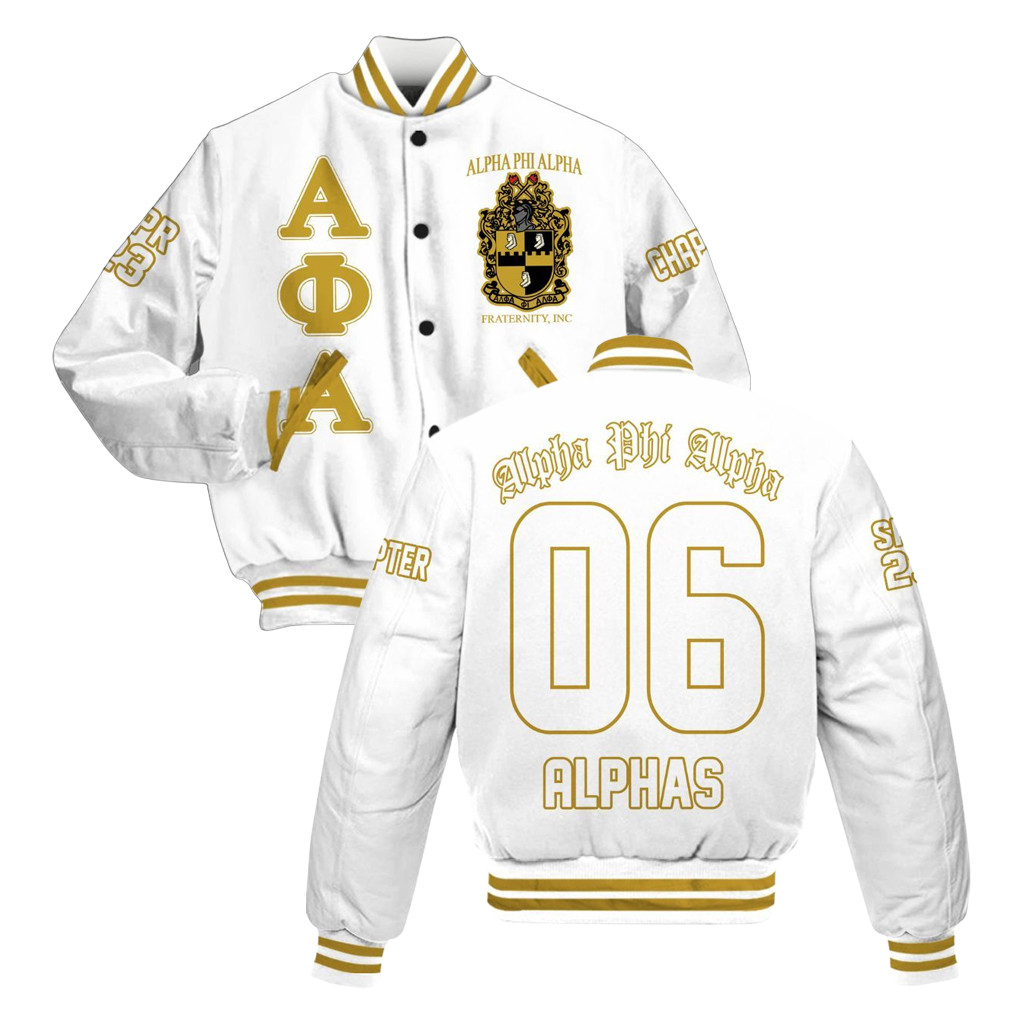 Alpha Phi Alpha Fraternity INC Jacket White Alpha Phi Alpha Merch Gifts For Boyfriend - Kdjoy