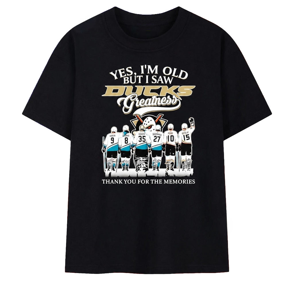 Anaheim Ducks Greatness Thank You For The Memories Signature T-Shirt Anaheim Ducks Merch - Kdjoy