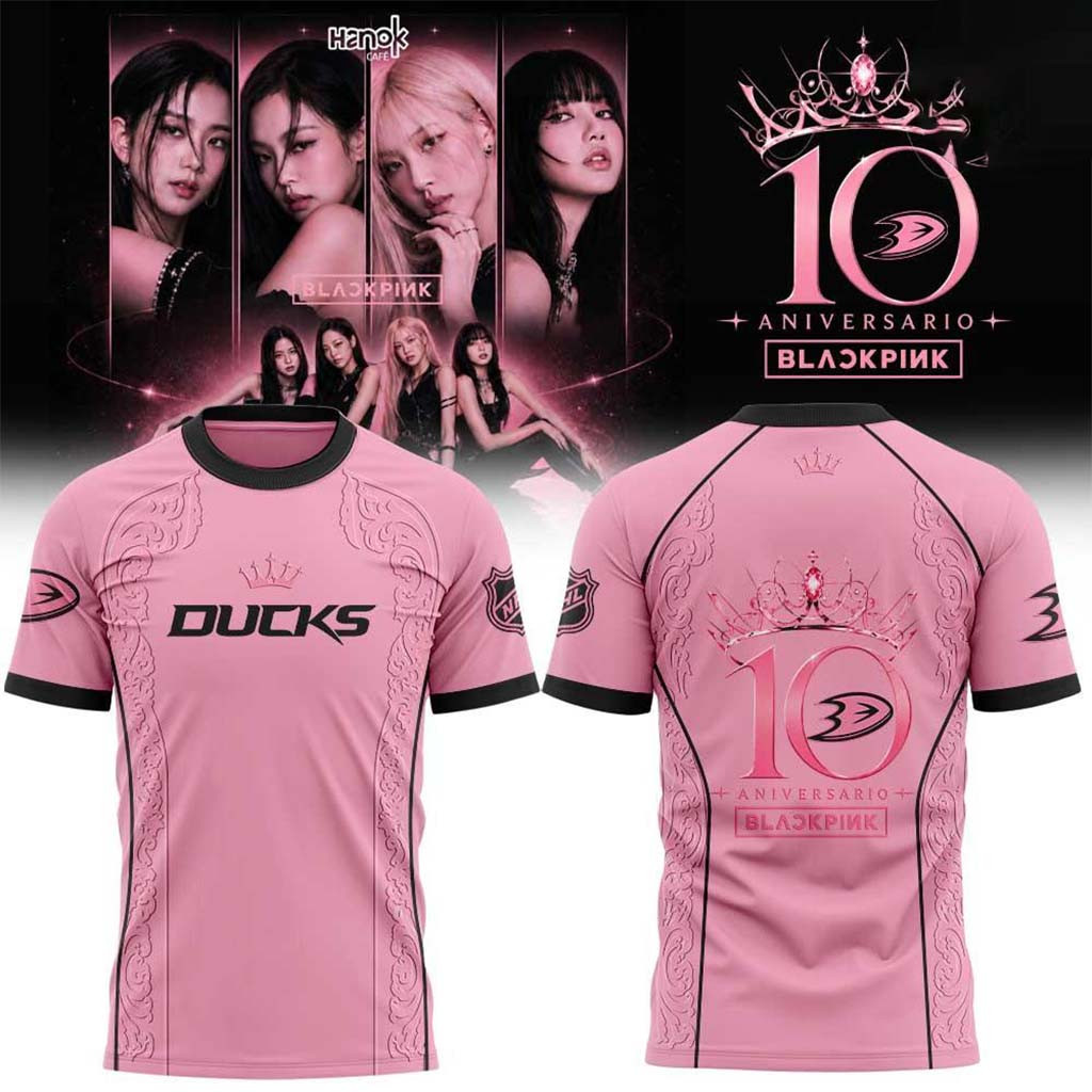 Anaheim Ducks X BLACKPINK 10th Anniversary 2026 T-Shirt Anaheim Ducks Merch Hockey Fan Gifts - Kdjoy Anaheim Ducks X BLACKPINK 10th Anniversary 2026 T-Shirt Anaheim Ducks Merch Hockey Fan Gifts - Kdjoy