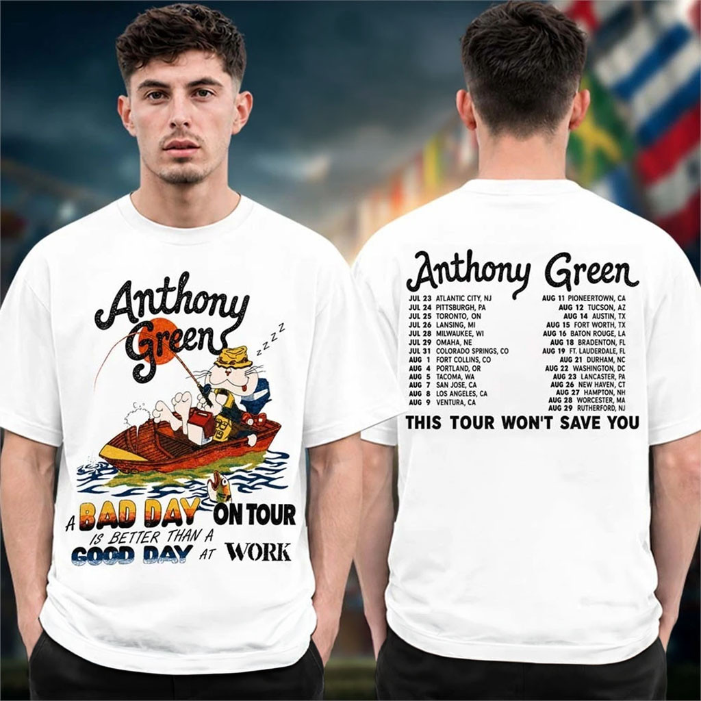 Anthony Green Merch This Tour Won't Save You Tour 2026 Cat Fishing Tour Shirt Music Fan Apparel - Kdjoy