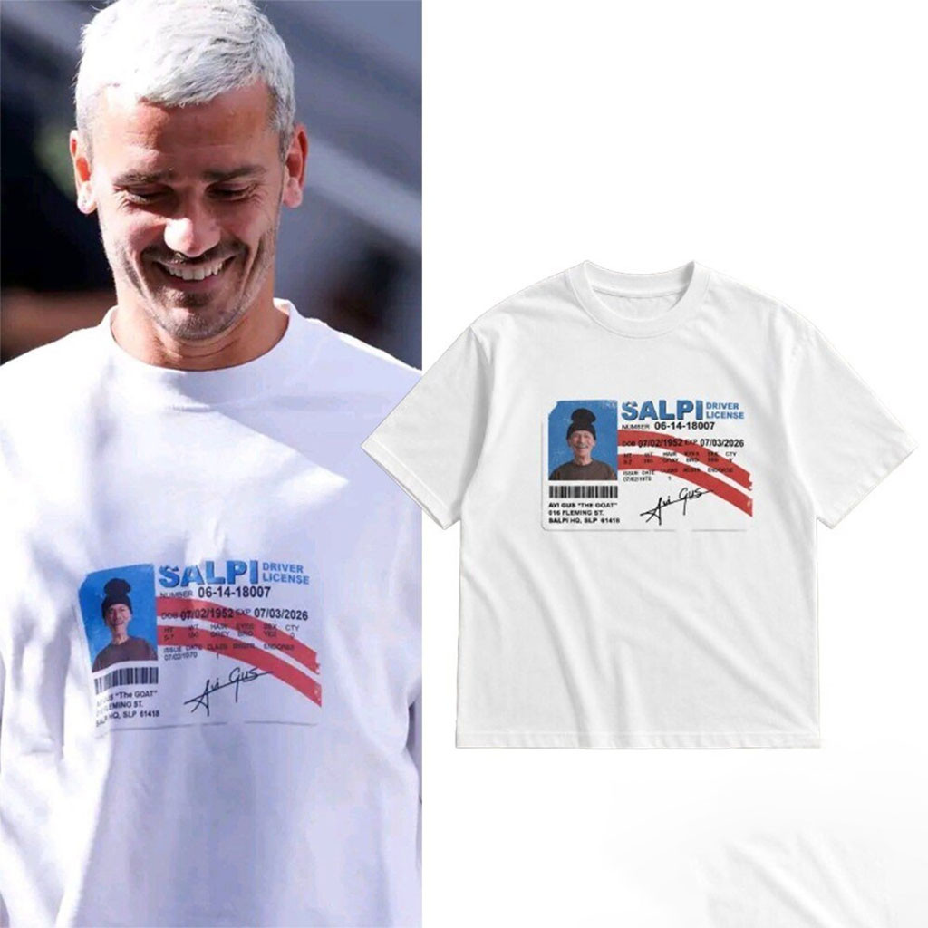 Antoine Griezmann MLS The GOAT Salpi Driver's License Inspired Shirt Gifts For Brothers - Kdjoy