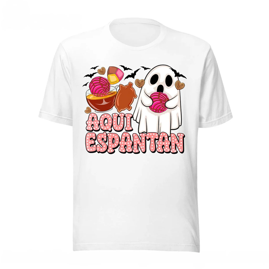 Aqui Espantan T-Shirt Spanish Halloween Shirt Funny Spanish Apparel Gift For Halloween - Kdjoy Aqui Espantan T-Shirt Spanish Halloween Shirt Funny Spanish Apparel Gift For Halloween - Kdjoy