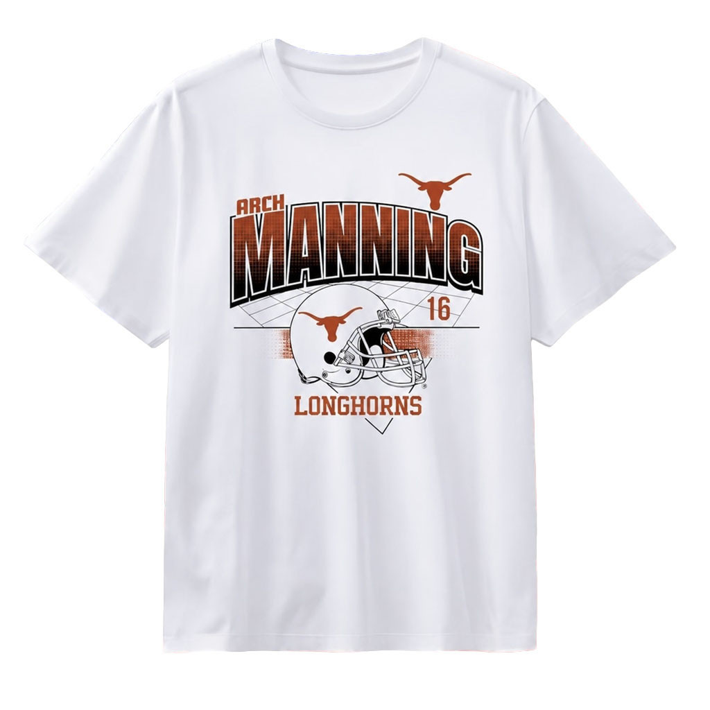 Arch Manning 16 Texas Longhorns Football Helmet T-Shirt Arch Manning Merch Gift For Fans - Kdjoy Arch Manning 16 Texas Longhorns Football Helmet T-Shirt Arch Manning Merch Gift For Fans - Kdjoy