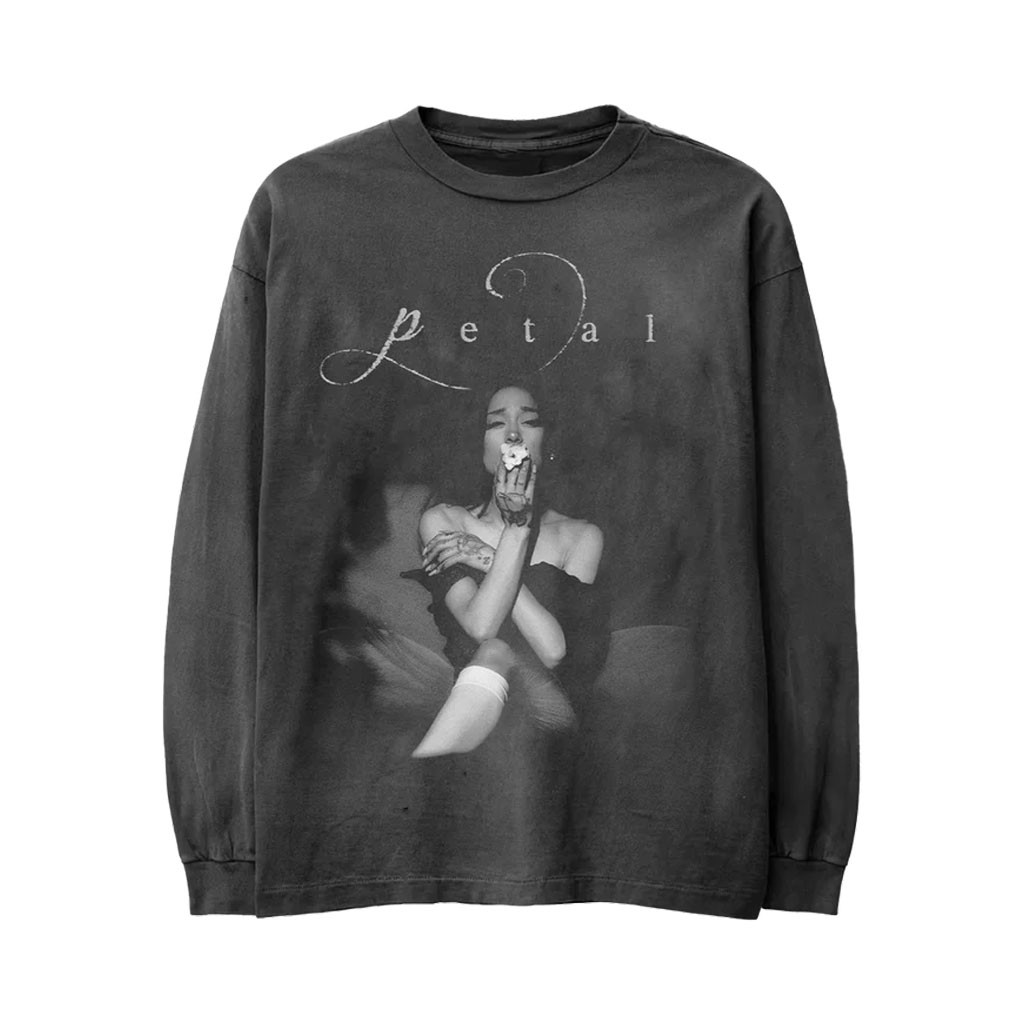 Ariana Grande Merch 2026 Petal Script Long Sleeve Shirt Ariana Grande Petal Merch Fan Gifts