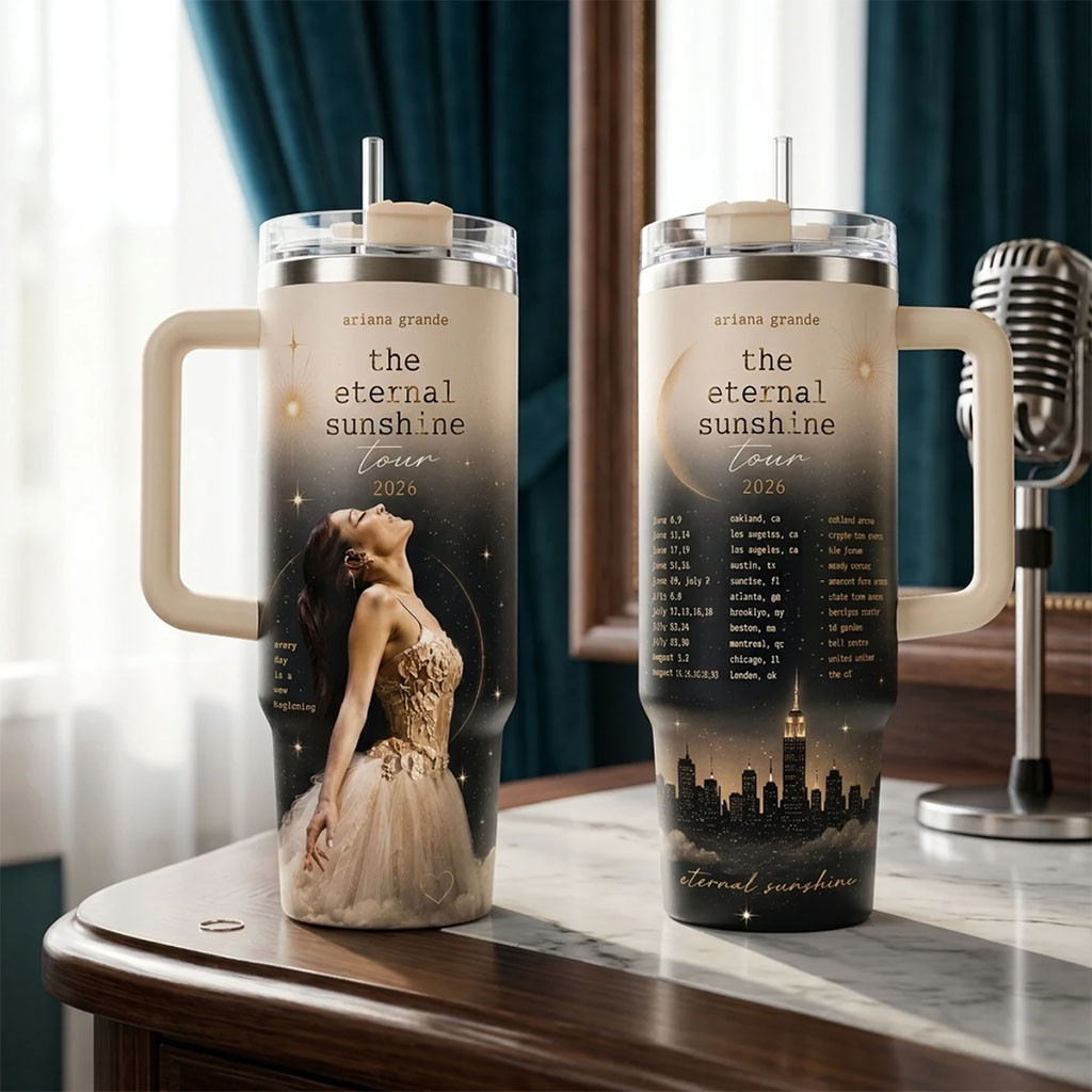 Ariana Grande The Eternal Sunshine Tour 2026 Commemorative Tumbler Ariana Grande Merch Gifts - Kdjoy