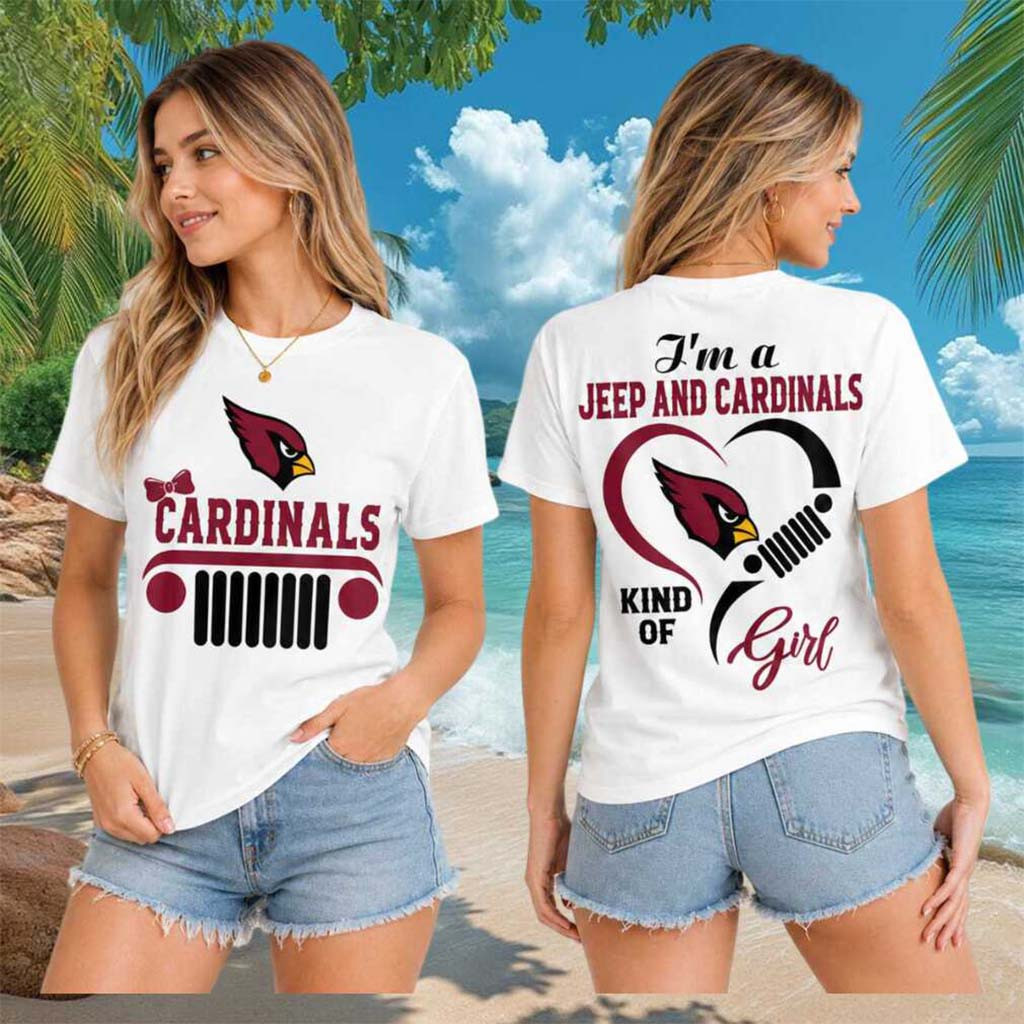 Arizona Cardinals Jeep Kind Of Girl T-Shirt Arizona Cardinals Merch Best Football Gifts - Kdjoy