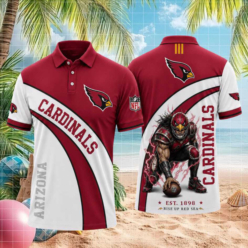 Arizona Cardinals Merch Rise Up Red Sea Polo Shirt Game Day Apparel Gifts For Cardinals Lovers - Kdjoy Arizona Cardinals Merch Rise Up Red Sea Polo Shirt Game Day Apparel Gifts For Cardinals Lovers - Kdjoy