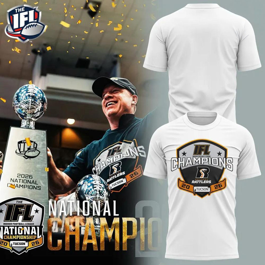 Arizona Rattlers 2026 IFL National Champions T-Shirt Arizona Rattlers Merch Gift For Fans - Kdjoy Arizona Rattlers 2026 IFL National Champions T-Shirt Arizona Rattlers Merch Gift For Fans - Kdjoy