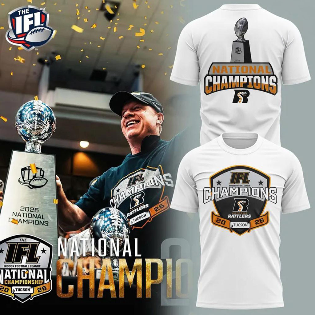 Arizona Rattlers 2026 IFL National Champions T-Shirt Arizona Rattlers Merch Present For Fans - Kdjoy Arizona Rattlers 2026 IFL National Champions T-Shirt Arizona Rattlers Merch Present For Fans - Kdjoy