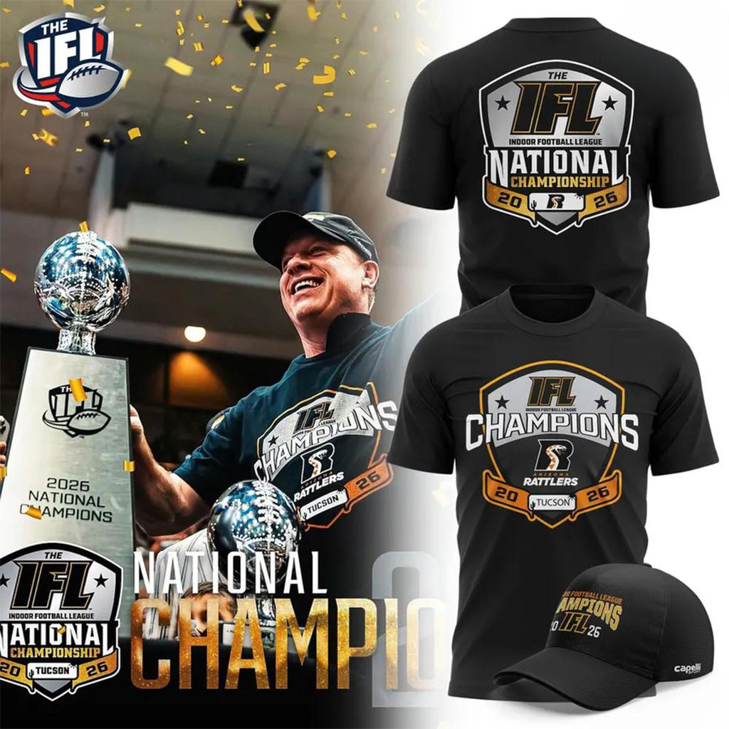 Arizona Rattlers Championship Merch 2026 IFL National Champions T-Shirt Gift Ideas For Fans - Kdjoy