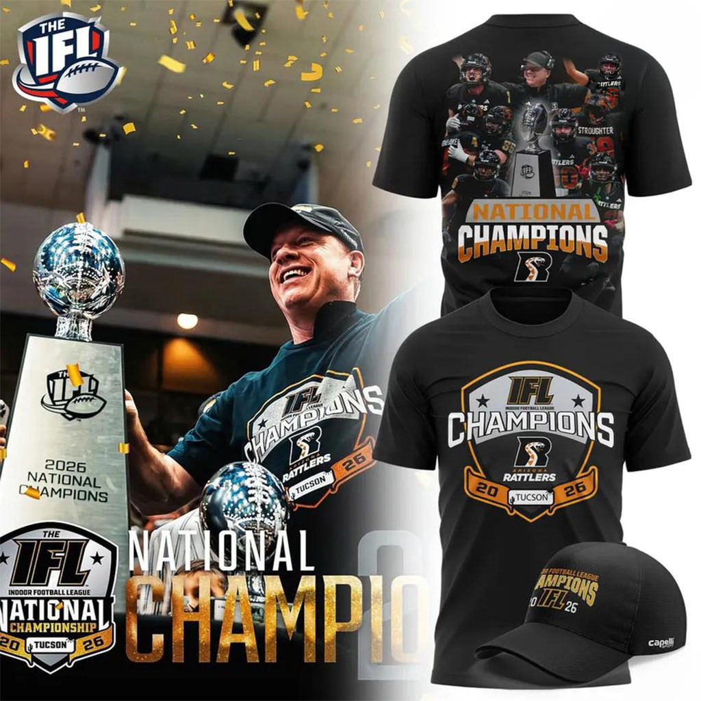 Arizona Rattlers IFL National Champions T-Shirt 2026 Arizona Rattlers Merch Football Fan Gear - Kdjoy
