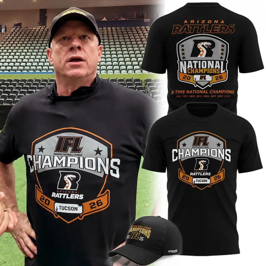 Arizona Rattlers Merch 2026 IFL 8-Time National Champions T-Shirt Gift For Football Fans - Kdjoy