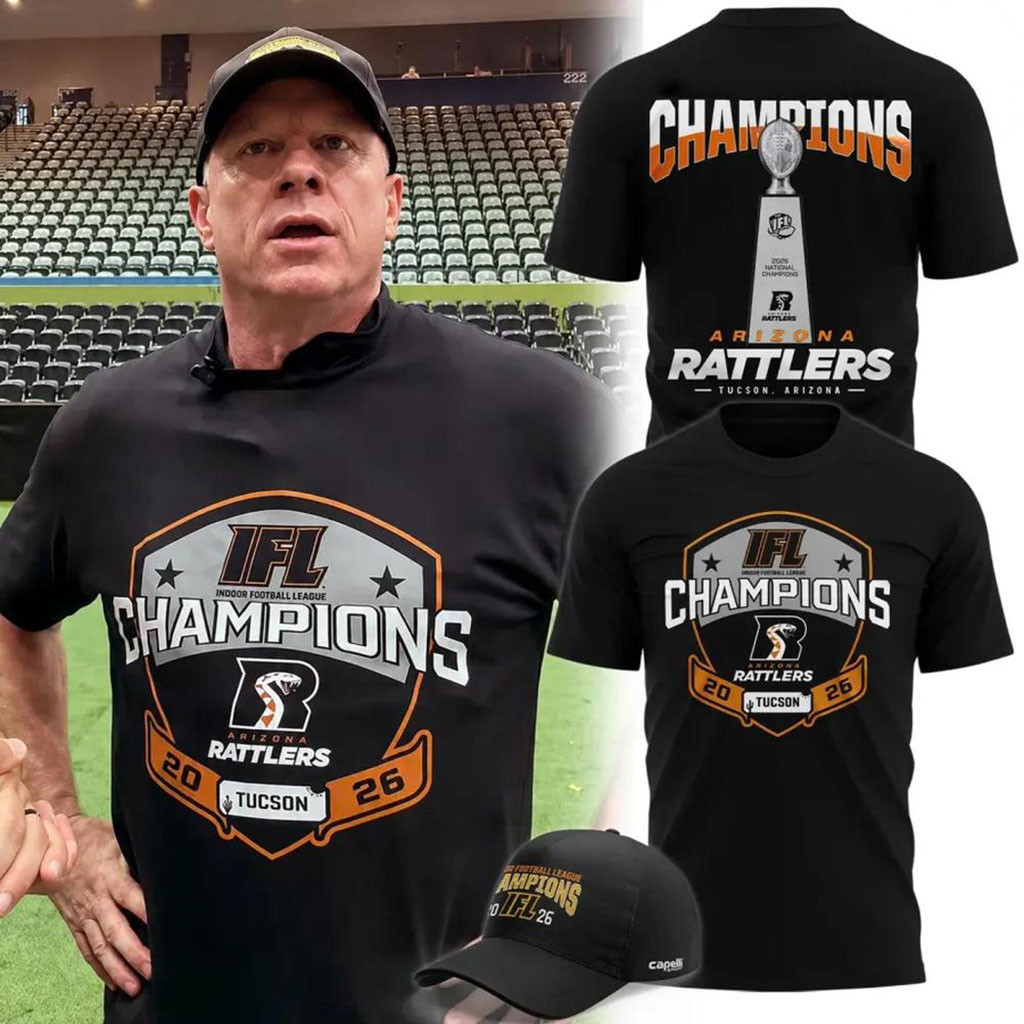 Arizona Rattlers Merch 2026 IFL 8-Time National Champions T-Shirt Gift Ideas For Football Fans - Kdjoy